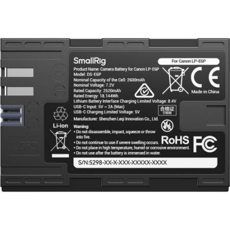 SmallRig 5298 - zamiennik, akumulator Canon LP-E6P
